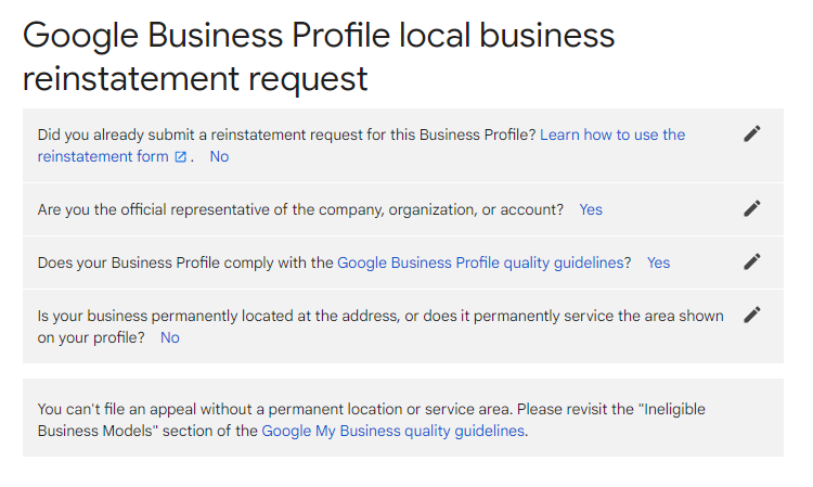 Why was my Google Business Profile suspended